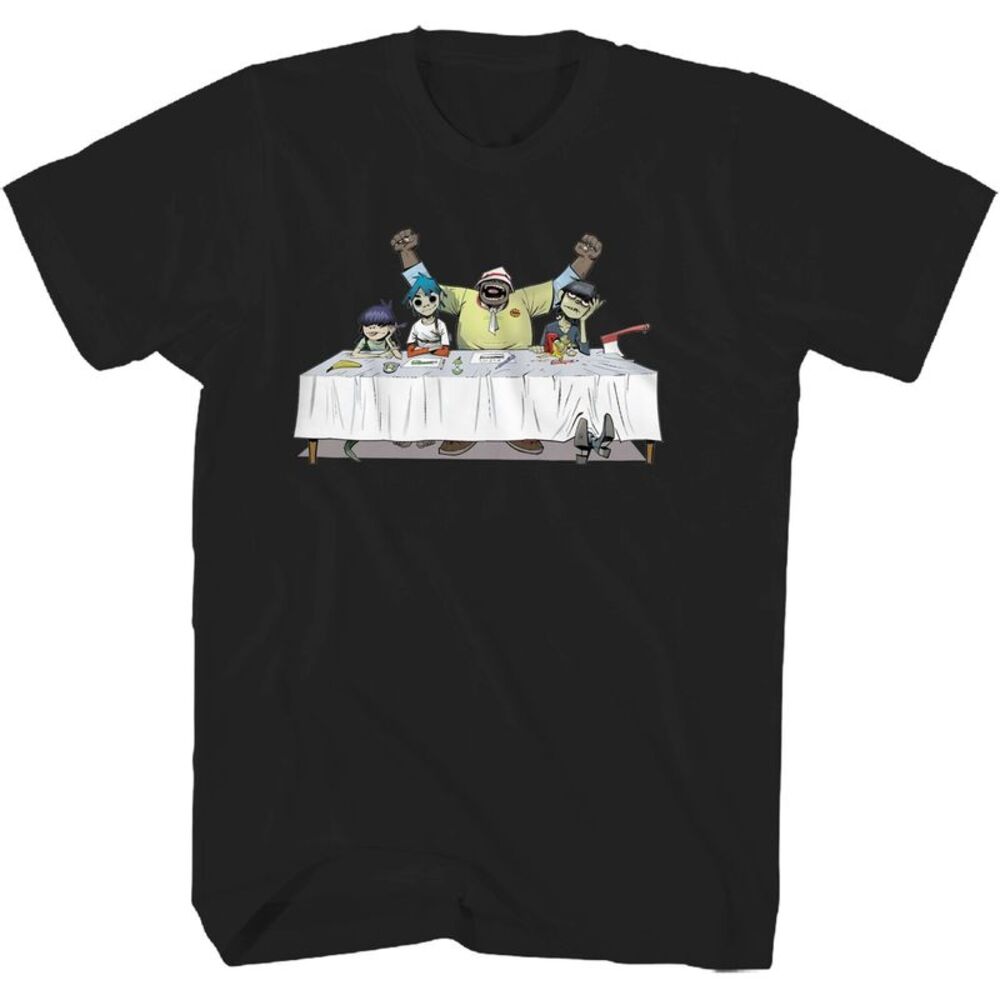 Gorillaz - Gorillaz - Dinner Table T-Shirt - Large Black 24GRZ013A3  APPAREL
